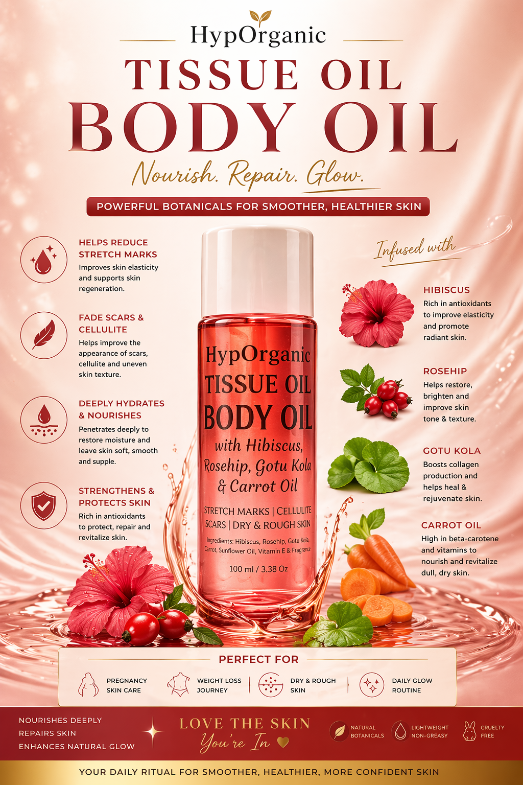 Tissue Oil for Stretch Marks and Cellulites